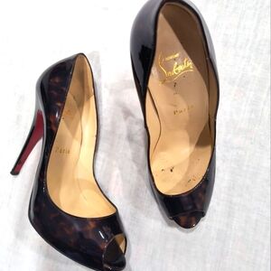 peep toe patent heels